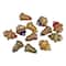 12ct. 2.75" Purple & Yellow 2-Finish Striped Glass Finial & Bell Ornaments